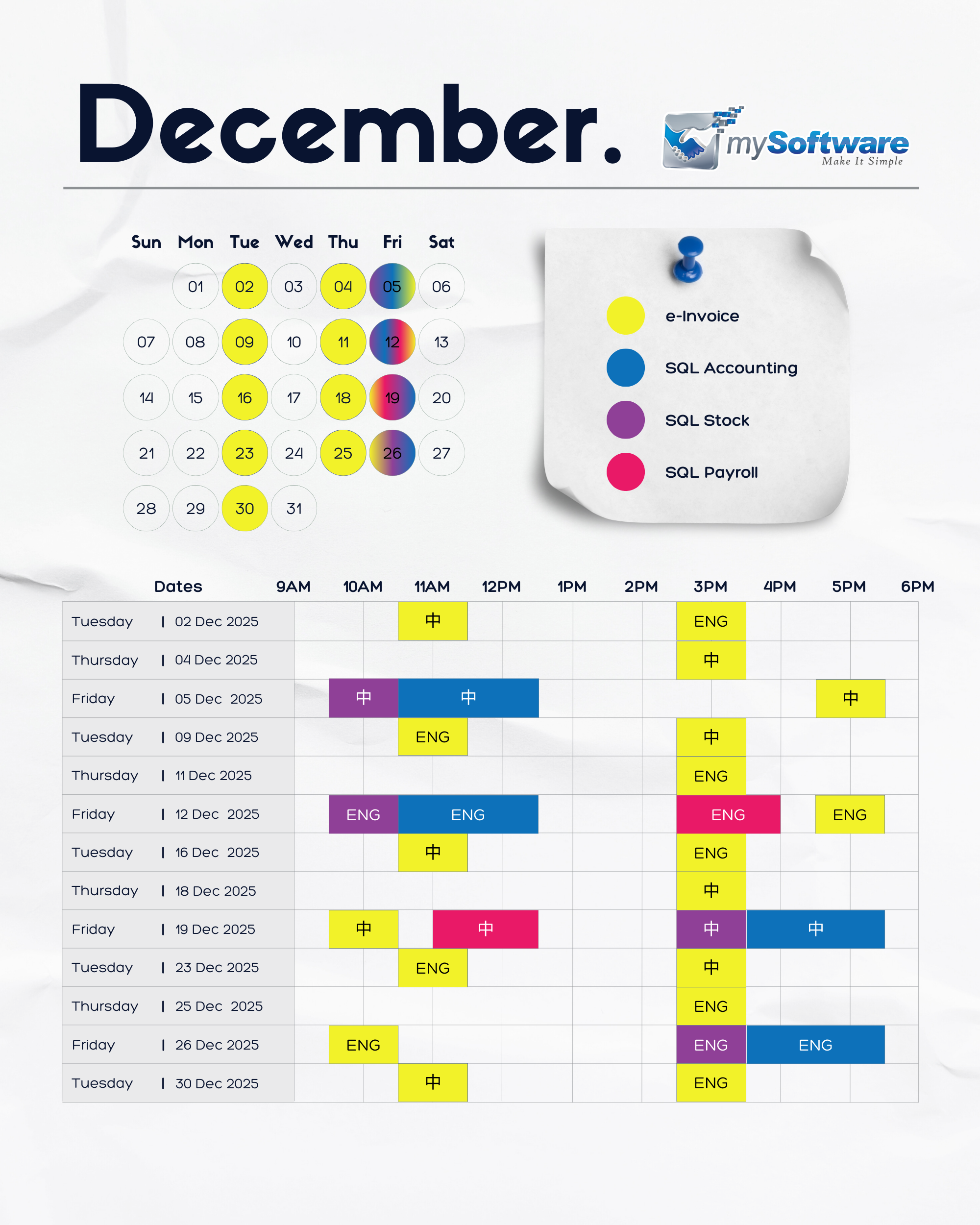 online training 2025 Schedule Calendar